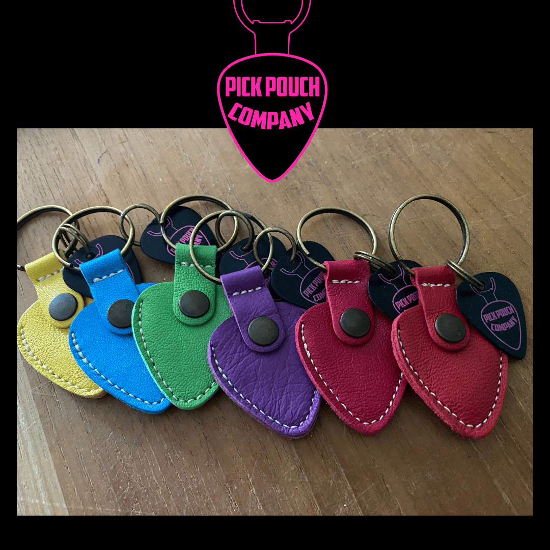 ChickenPicks Pick Pouch Plek-Tasche Grün Lederanhänger