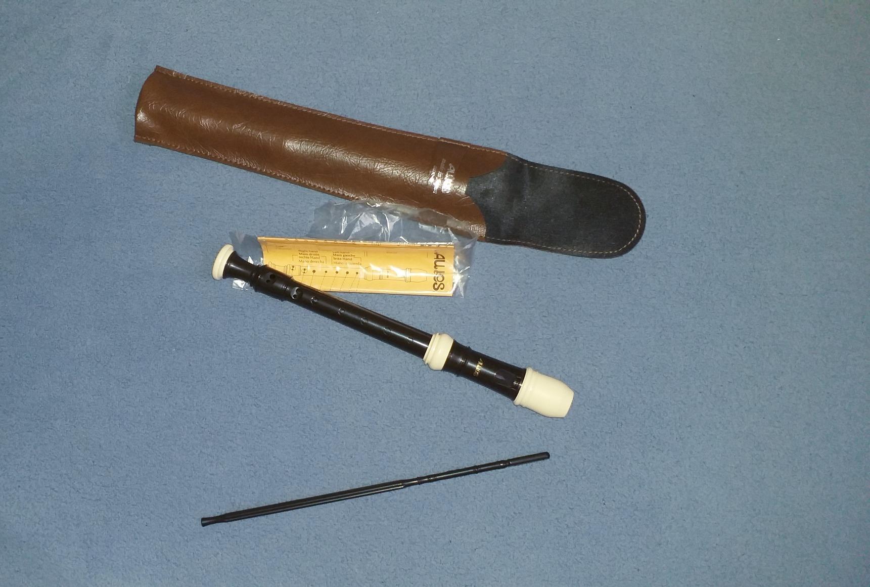 Aulos Symphony 507B F-Sopranino Blockflöte, barocke Griffweise, braun