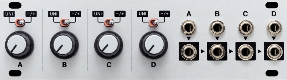 Intellijel Quadratt 1U Eurorack Mixer Attenuverter
